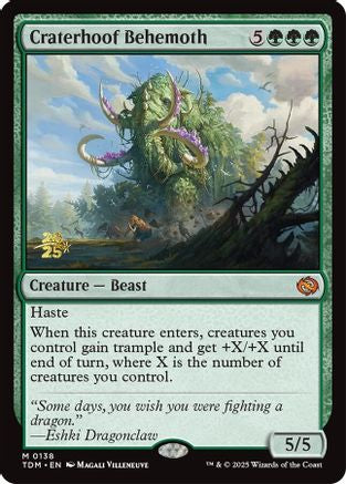 Craterhoof Behemoth (Prerelease) (138) Foil - Tarkir: Dragonstorm