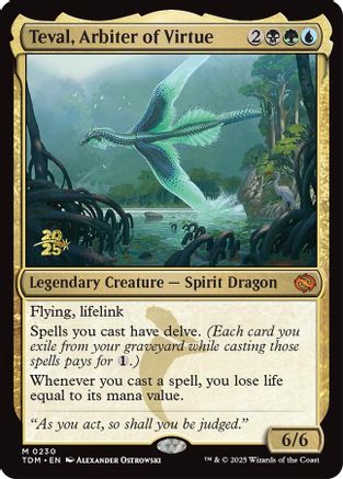 Teval, Arbiter of Virtue (Prerelease) (230) Foil - Tarkir: Dragonstorm