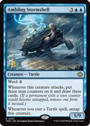 Ambling Stormshell (Prerelease) (037) Foil - Tarkir: Dragonstorm