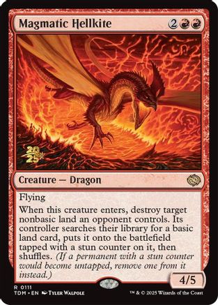 Magmatic Hellkite (Prerelease) (111) Foil - Tarkir: Dragonstorm