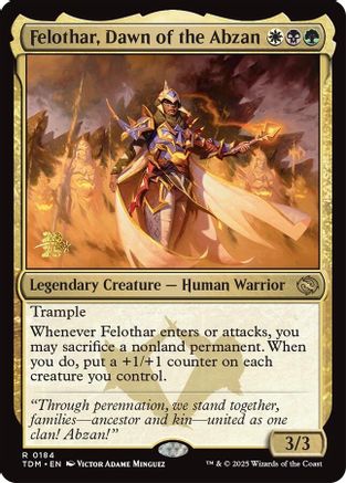 Felothar, Dawn of the Abzan (Prerelease) (184) Foil - Tarkir: Dragonstorm