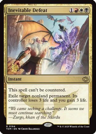Inevitable Defeat (Prerelease) (194) Foil - Tarkir: Dragonstorm