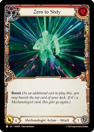 Zero to Sixty (Red) (AMX016) - Armory Deck: Maxx Nitro