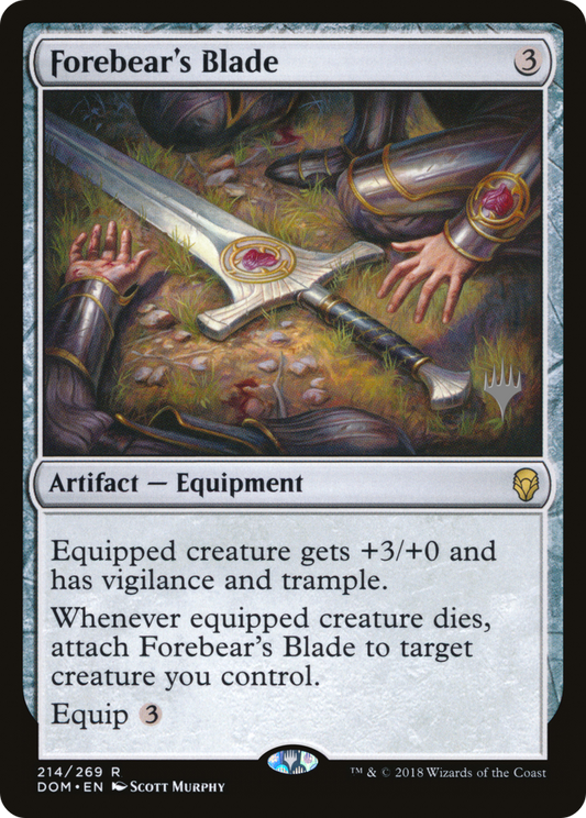Forebear's Blade (Promo Pack) [Dominaria Promos] Foil