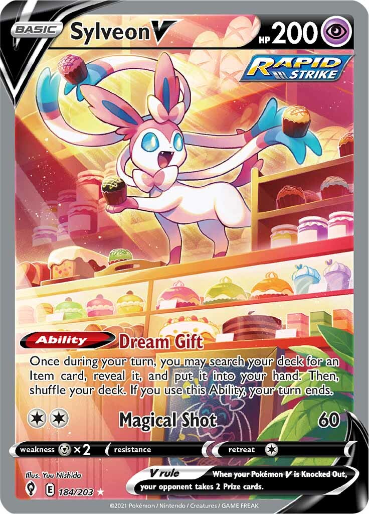 Sylveon V (184/203) [Sword & Shield: Evolving Skies] | Silver Goblin