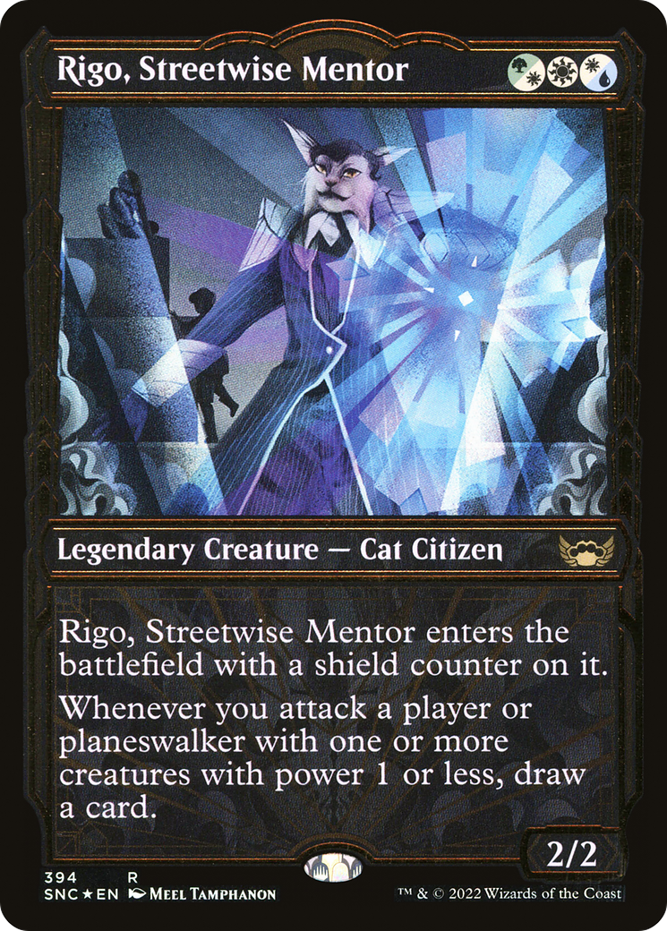 Rigo, Streetwise Mentor (Gilded Foil) (394) Foil - Streets of New Capenna