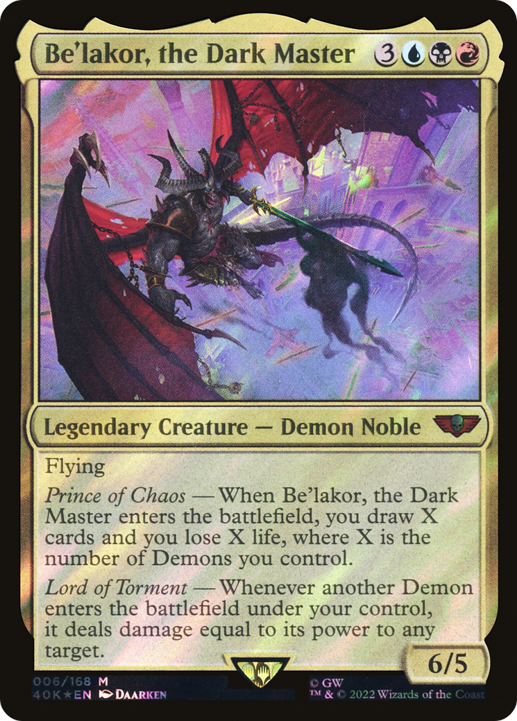 Be'lakor, the Dark Master (006) Foil - Warhammer 40,000 Commander