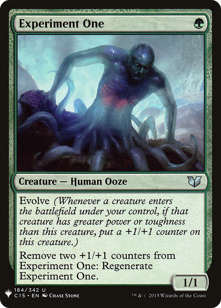 Experiment One (C15-184) - The List