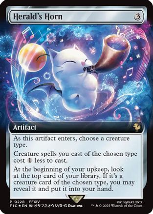 Herald's Horn (Extended Art Promo) (228) Foil - Commander: FINAL FANTASY