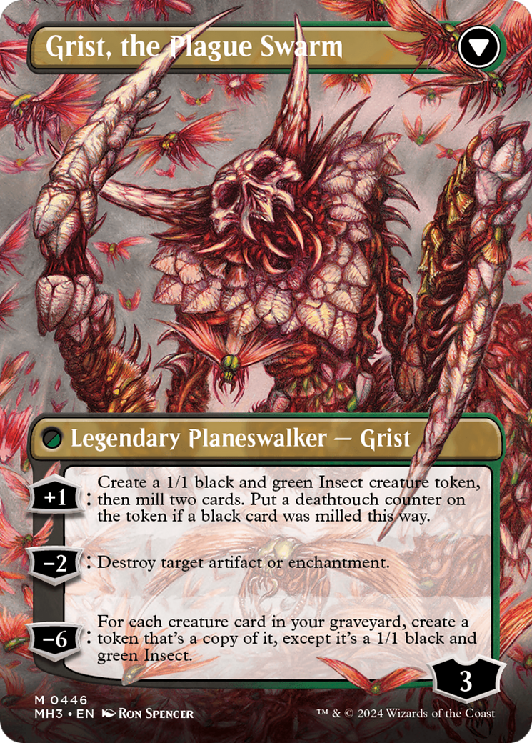 Grist, Voracious Larva // Grist, the Plague Swarm (Borderless) [Modern Horizons 3] | Silver Goblin