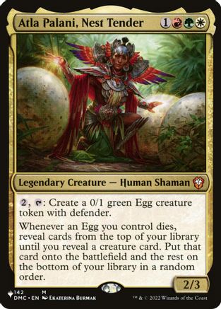 Atla Palani, Nest Tender (DMC-142) - The List