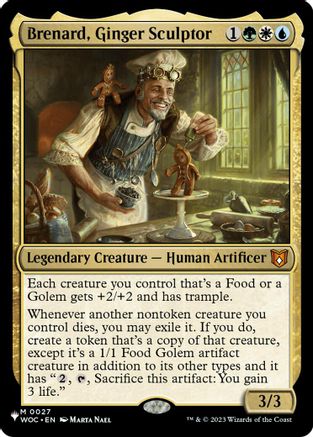 Brenard, Ginger Sculptor (WOC-27) - The List