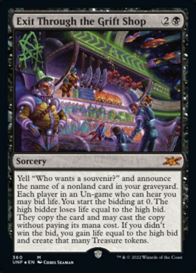 Exit Through the Grift Shop (Galaxy Foil) [Unfinity] | Silver Goblin