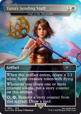 Yuna's Sending Staff – Staff of the Storyteller (1863) Foil - Secret Lair Drop Series