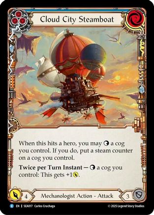 Cloud City Steamboat (Blue) (SEA017) Rainbow Foil - High Seas