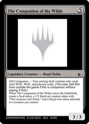 The Companion of the Wilds - Un-Known Event Playtest Cards