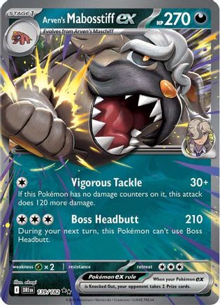 Arven's Mabosstiff ex - 139/182 (139) Holofoil - SV10 Destined Rivals