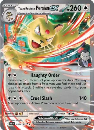 Team Rocket's Persian ex - 150/182 (150) Holofoil - SV10 Destined Rivals