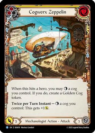 Cogwerx Zeppelin (Yellow) (SEA019) Rainbow Foil - High Seas