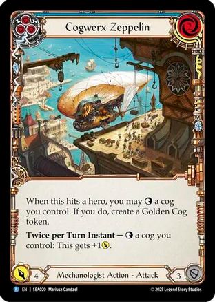 Cogwerx Zeppelin (Blue) (SEA020) Rainbow Foil - High Seas