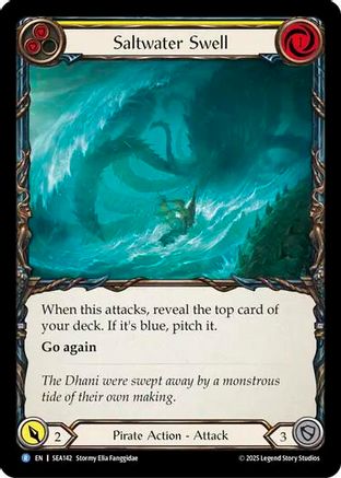 Saltwater Swell (Yellow) (SEA143) Rainbow Foil - High Seas