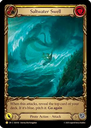 Saltwater Swell (Yellow) (Treasure) (SEA143) Cold Foil - High Seas
