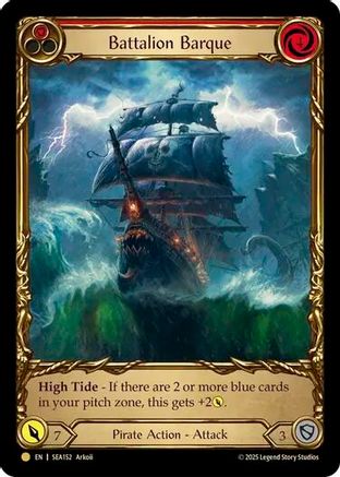 Battalion Barque (Red) (Treasure) (SEA152) Cold Foil - High Seas
