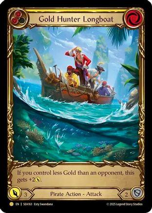 Gold Hunter Longboat (Treasure) (SEA163) Cold Foil - High Seas
