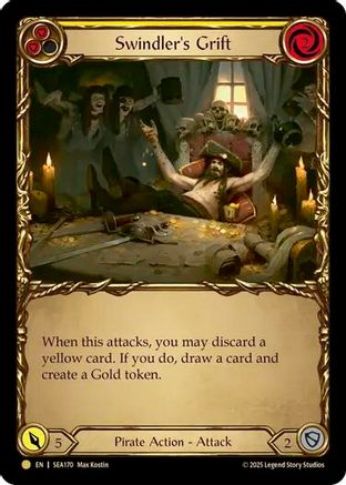 Swindler's Grift (Yellow) (Treasure) (SEA170) Cold Foil - High Seas
