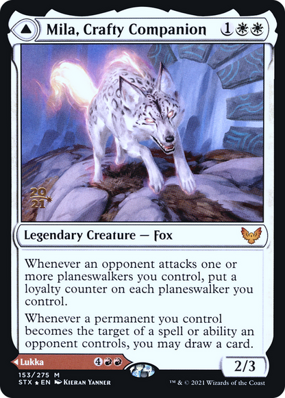 Mila, Crafty Companion // Lukka, Wayward Bonder (153s) Foil - Strixhaven: School of Mages Promos