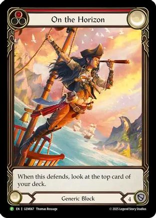 On the Horizon (Red) (GEM067) Rainbow Foil - GEM Pack 2
