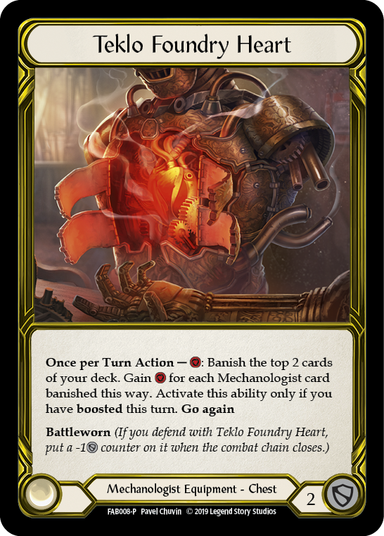 Teklo Foundry Heart [FAB008-P] (Promo)  1st Edition Cold Foil - Golden | Silver Goblin