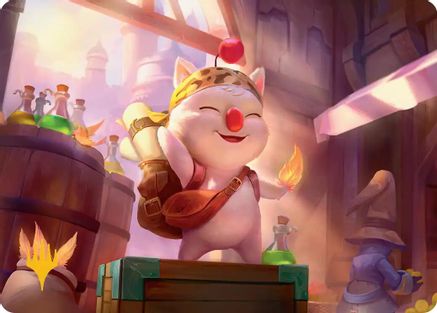 Stiltzkin, Moogle Merchant Art Card (Gold-Stamped Planeswalker Symbol) (03) - Art Series: FINAL FANTASY