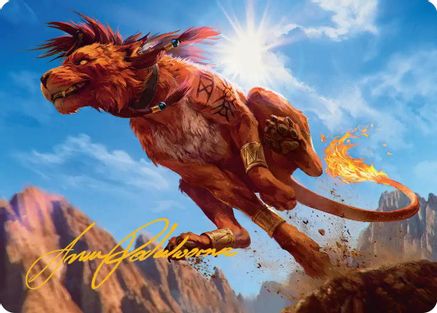 Red XIII, Proud Warrior Art Card (Gold-Stamped Signature) (30) - Art Series: FINAL FANTASY