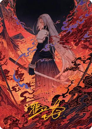 Nibelheim Aflame Art Card (Gold-Stamped Signature) (35) - Art Series: FINAL FANTASY