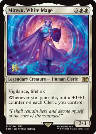 Minwu, White Mage (026) Foil - Prerelease Cards