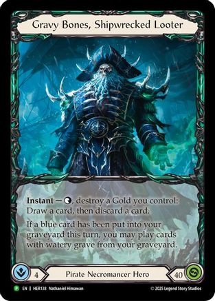 Gravy Bones, Shipwrecked Looter (HER138) Rainbow Foil - FaB Promos