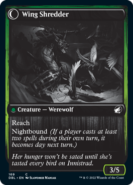 Bird Admirer // Wing Shredder (169) Foil - Innistrad: Double Feature