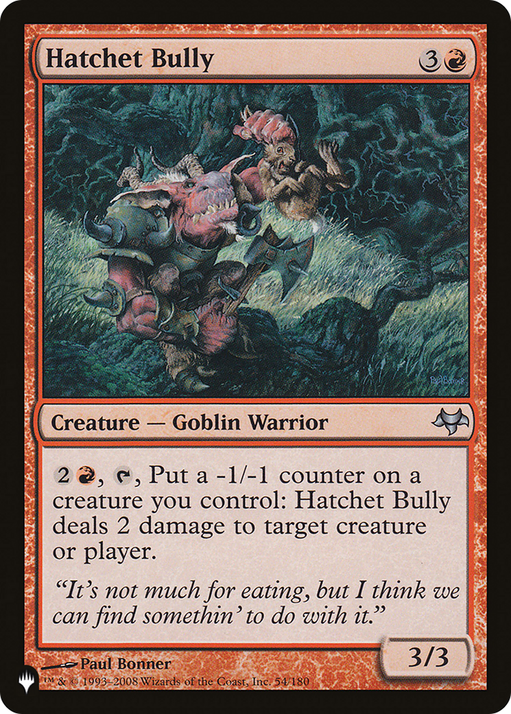 Hatchet Bully (EVE-54) - The List