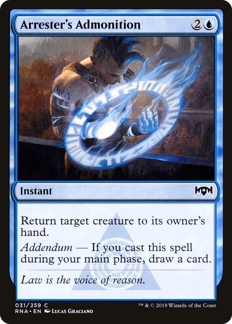 Arrester's Admonition (031) - Ravnica Allegiance