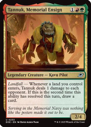Tannuk, Memorial Ensign (233) - Edge of Eternities