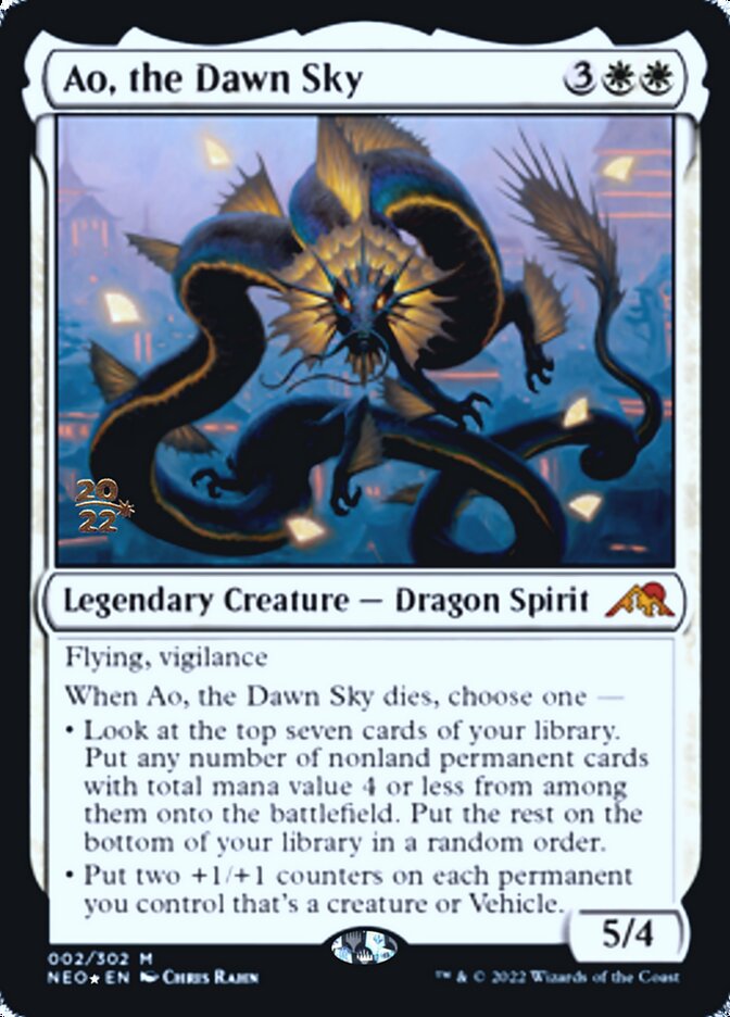 Ao, the Dawn Sky [Kamigawa: Neon Dynasty Prerelease Promos] | Silver Goblin