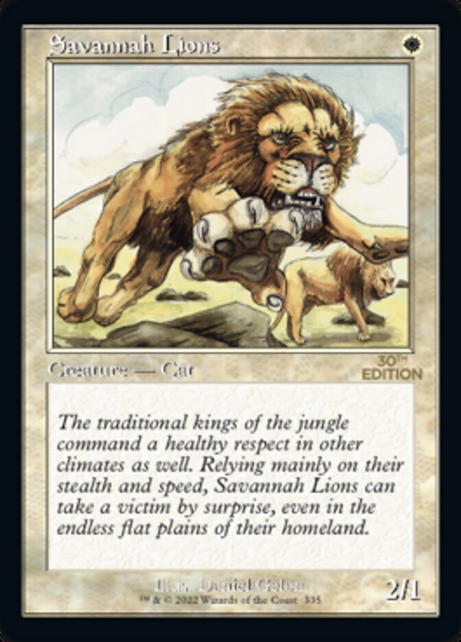 Savannah Lions (Retro) (335) - 30th Anniversary Edition