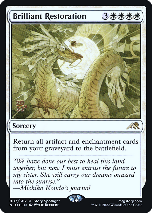 Brilliant Restoration (07s) Foil - Kamigawa: Neon Dynasty Promos