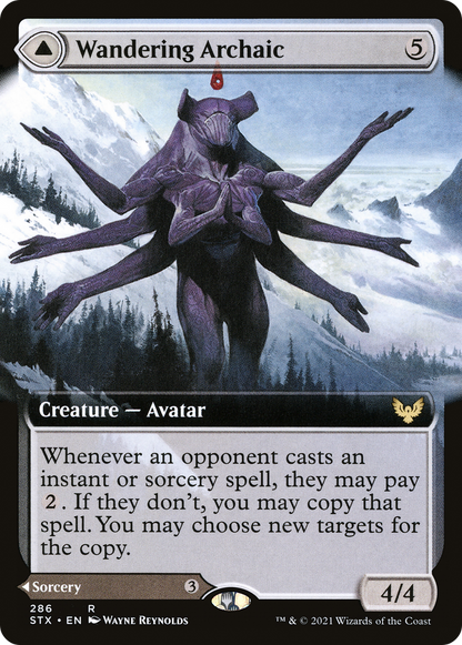 Wandering Archaic (Extended Art) (286) Foil - Strixhaven: School of Mages