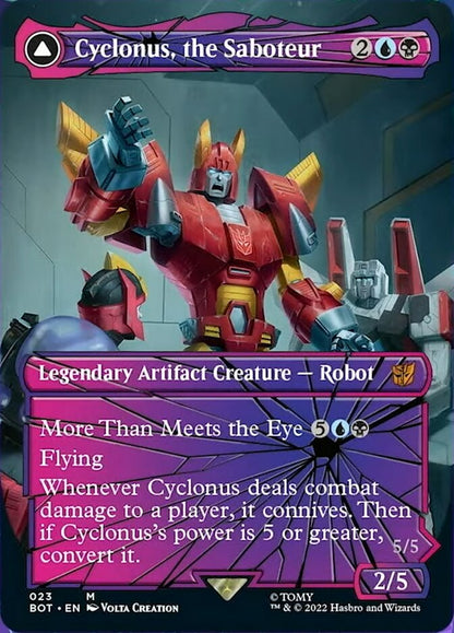Cyclonus, the Saboteur // Cyclonus, Cybertronian Fighter (023) Foil - Transformers