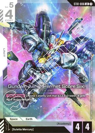 Gundam Aerial (Permet Score Six) (ST01-006) Holofoil- Starter Deck 01 Heroic Beginnings