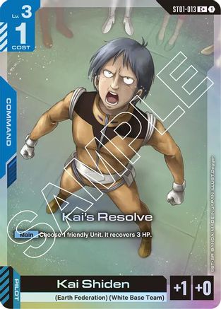 Kai's Resolve (C+) (ST01-013) Holofoil- Starter Deck 01 Heroic Beginnings
