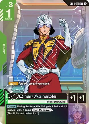 Char Aznable (C+) (ST03-011) Holofoil- Starter Deck 03 Zeons Rush