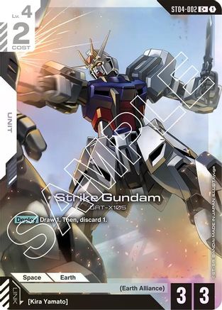 Strike Gundam (C+) (ST04-002) Holofoil- Starter Deck 04 SEED Strike